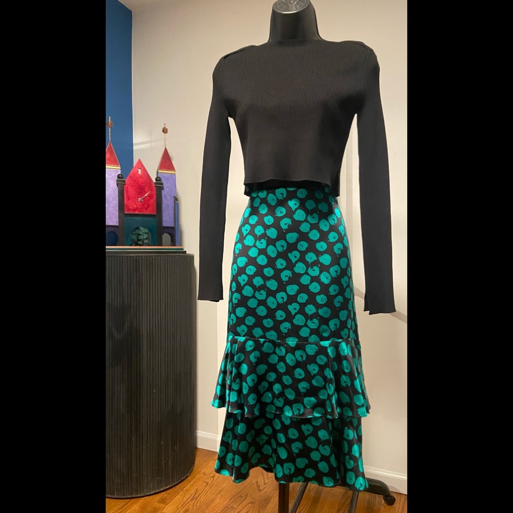 Vintage Layered Silk Skirt Saks Fifth Avenue by Richard Warren. Skirt Only!!